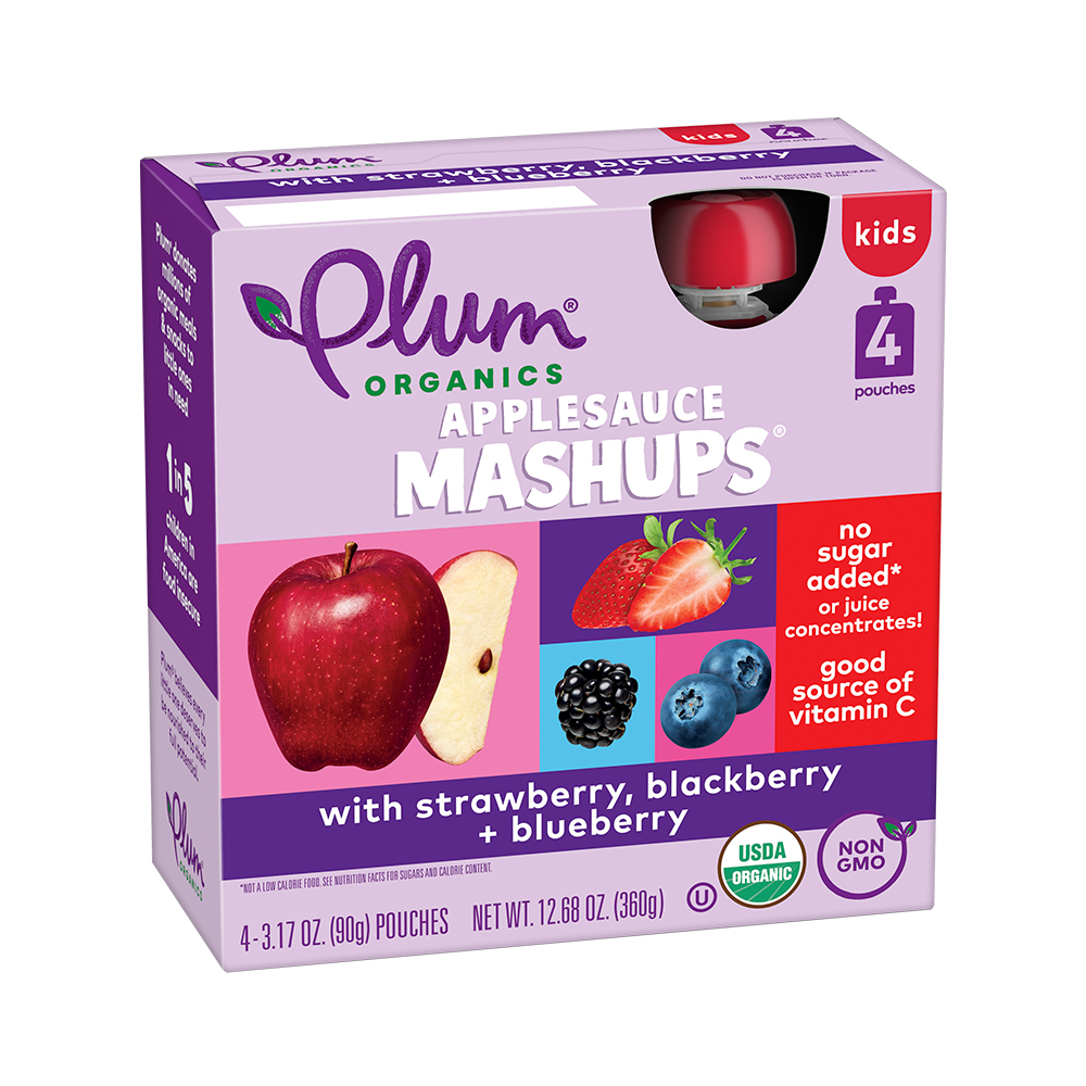 Applesauce Mashups® with Strawberry, Blackberry + Blueberry